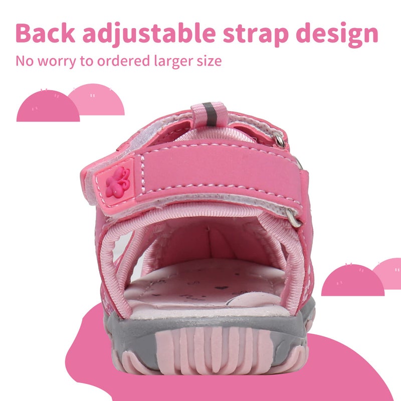 Apakowa Kid's Girl's Soft Sole Close Toe Sport Beach Sandals (Toddler/Little Kid) - Image 4